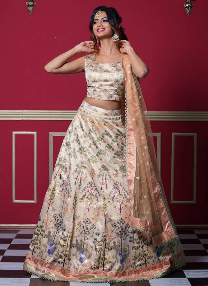 ARYA DESIGNS 19 Exclusive Festive Wear Georgette Gota Thread Work Readymade Lehenga Choli Collection